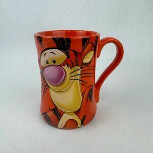 RARE Disney Store Exclusive Tigger 3D Embossed "100% Tigger" Oversized Mug